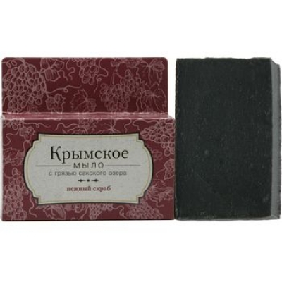 Крымское мыло с грязью Сакского озера "Нежный скраб" 80гр.